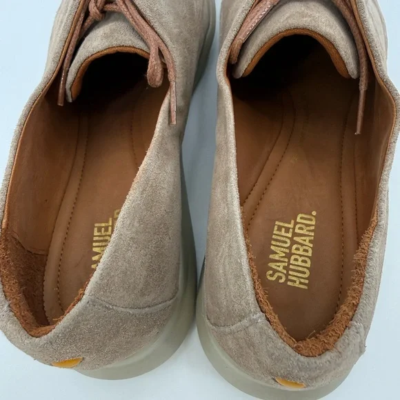 Samuel Hubbard Freedom Stroll Buff Nubuck Taupe Suede Oxford Shoes Size 8 - Picture 7 of 16